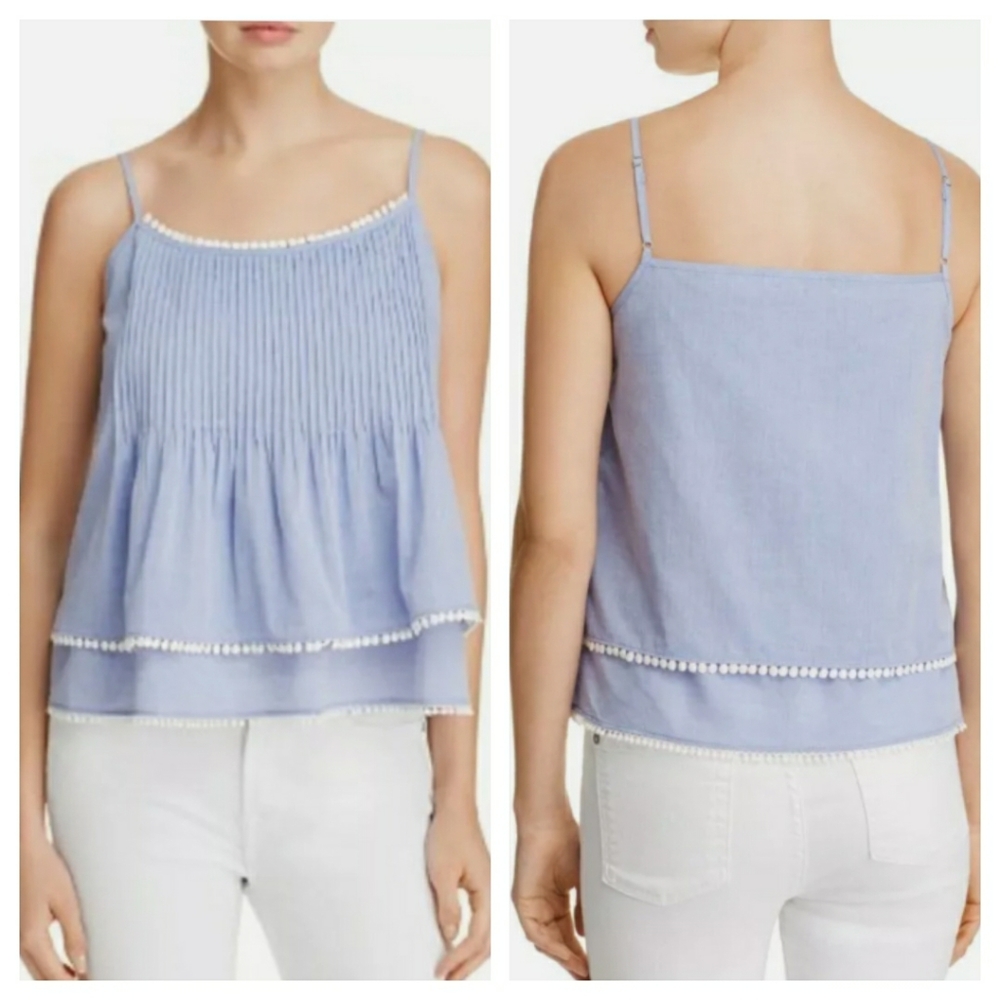 TAHARI Vera Tiered Embellished Tank Top